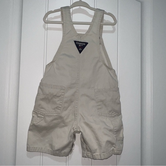 OshKosh B’gosh Vintage Toddler American Flag Denim Overall Bibs Size 24 Months - Picture 3 of 4